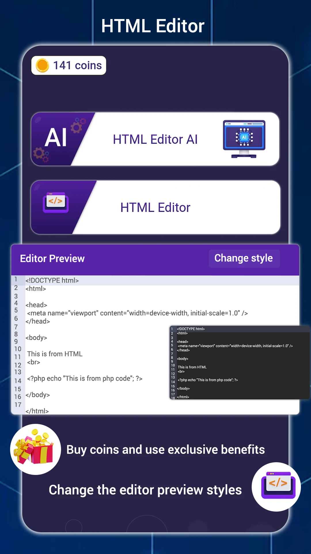 HTML Editor screenshot